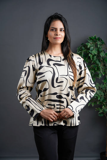 The Cuffed Print Top