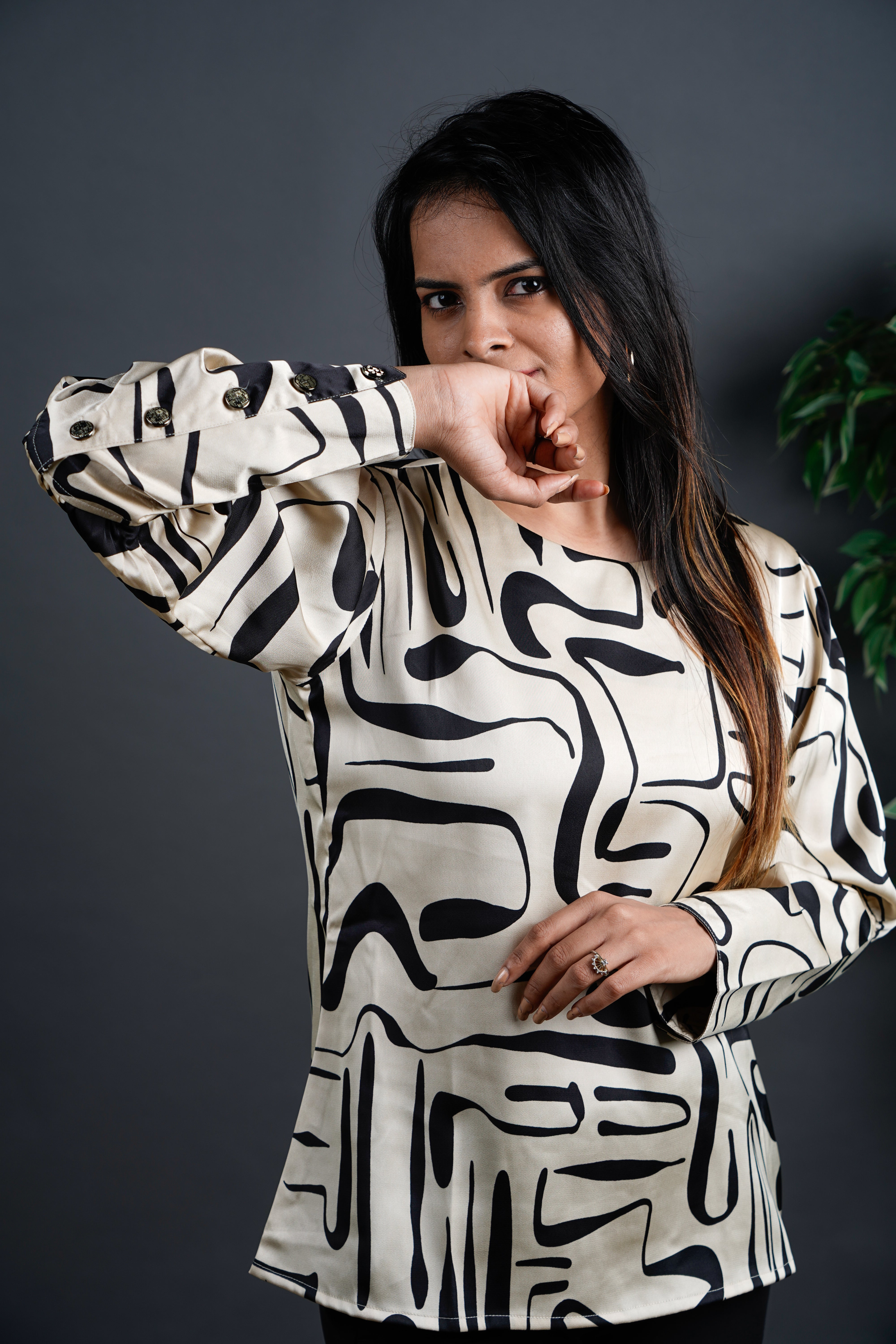 The Cuffed Print Top