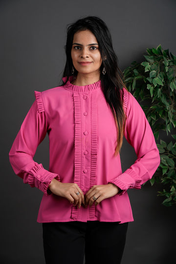 Pleated Power Shirt
