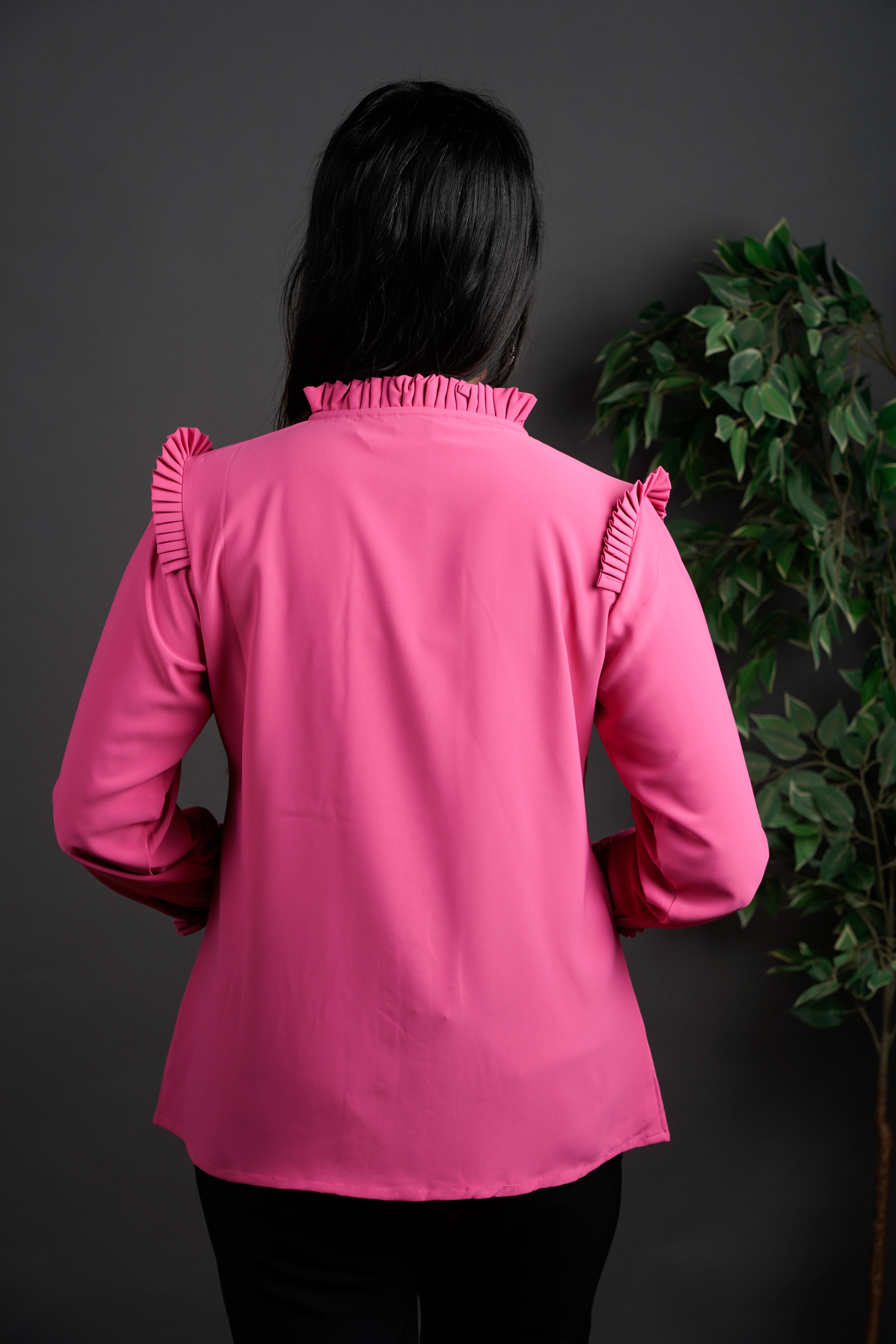 Pleated Power Shirt