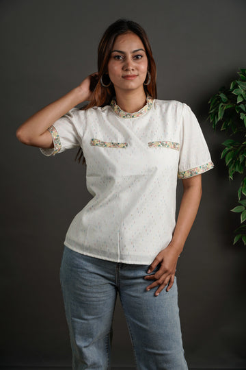 The Framed Linen Top