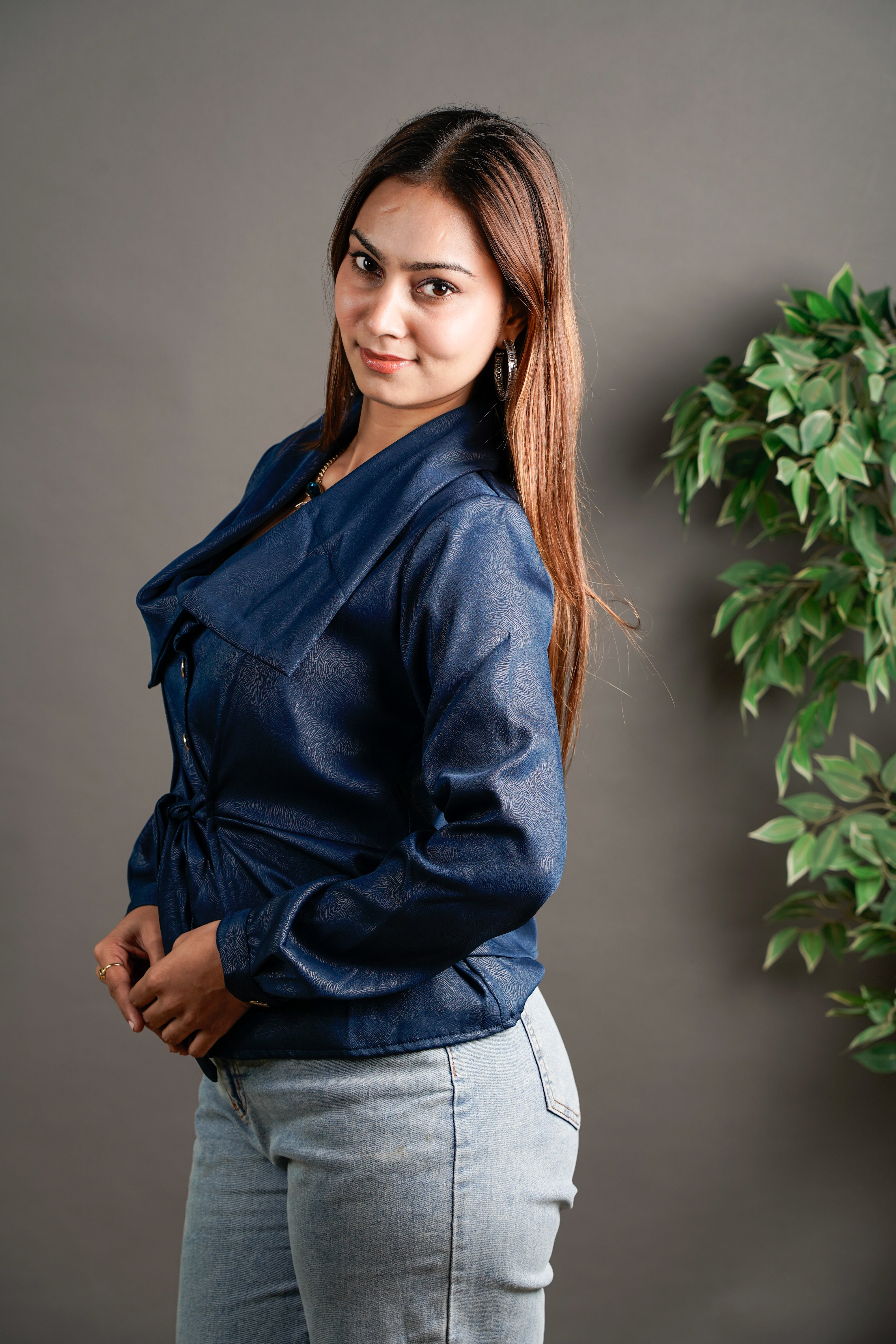 The Atelier Sculpted Navy Shirt