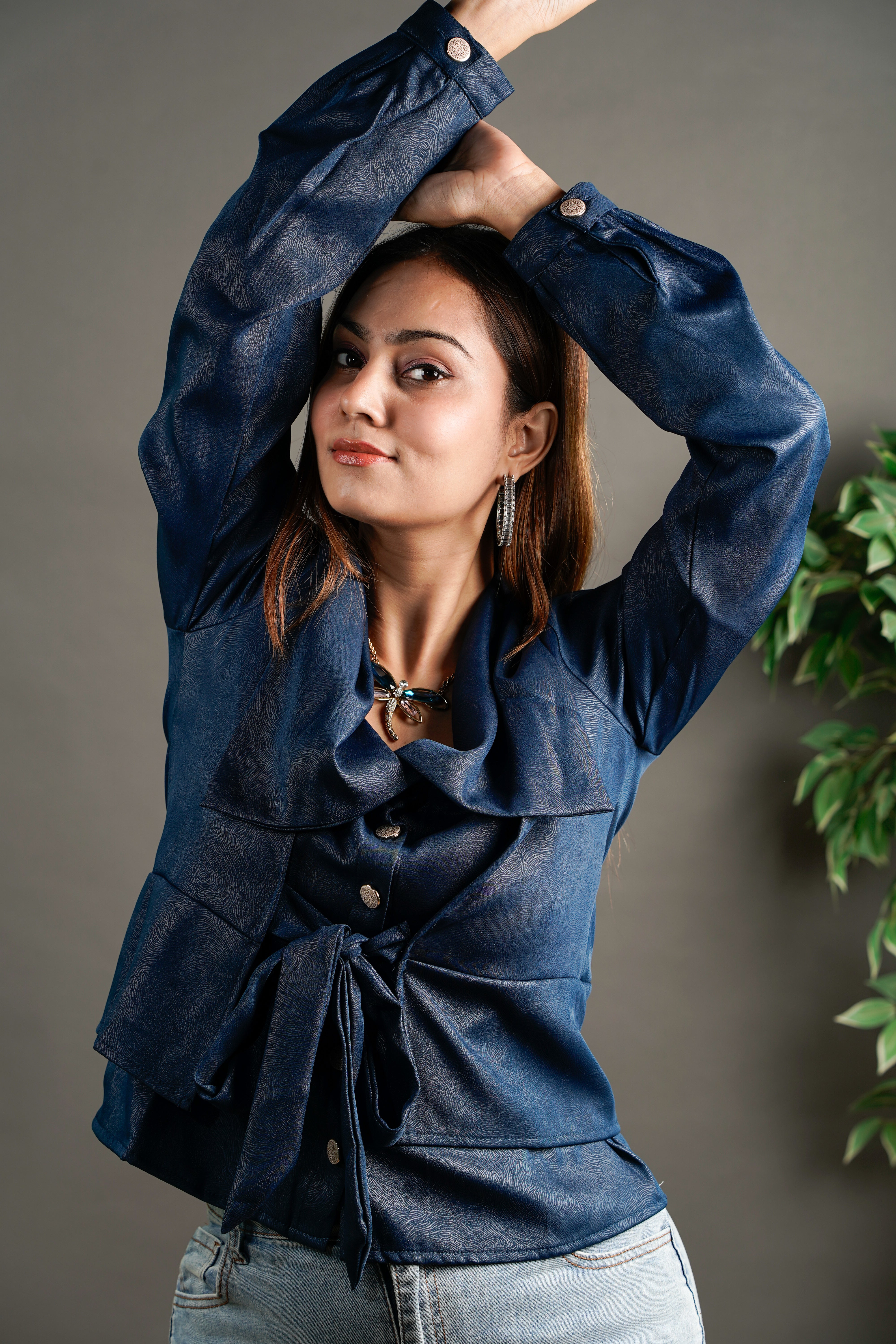 The Atelier Sculpted Navy Shirt