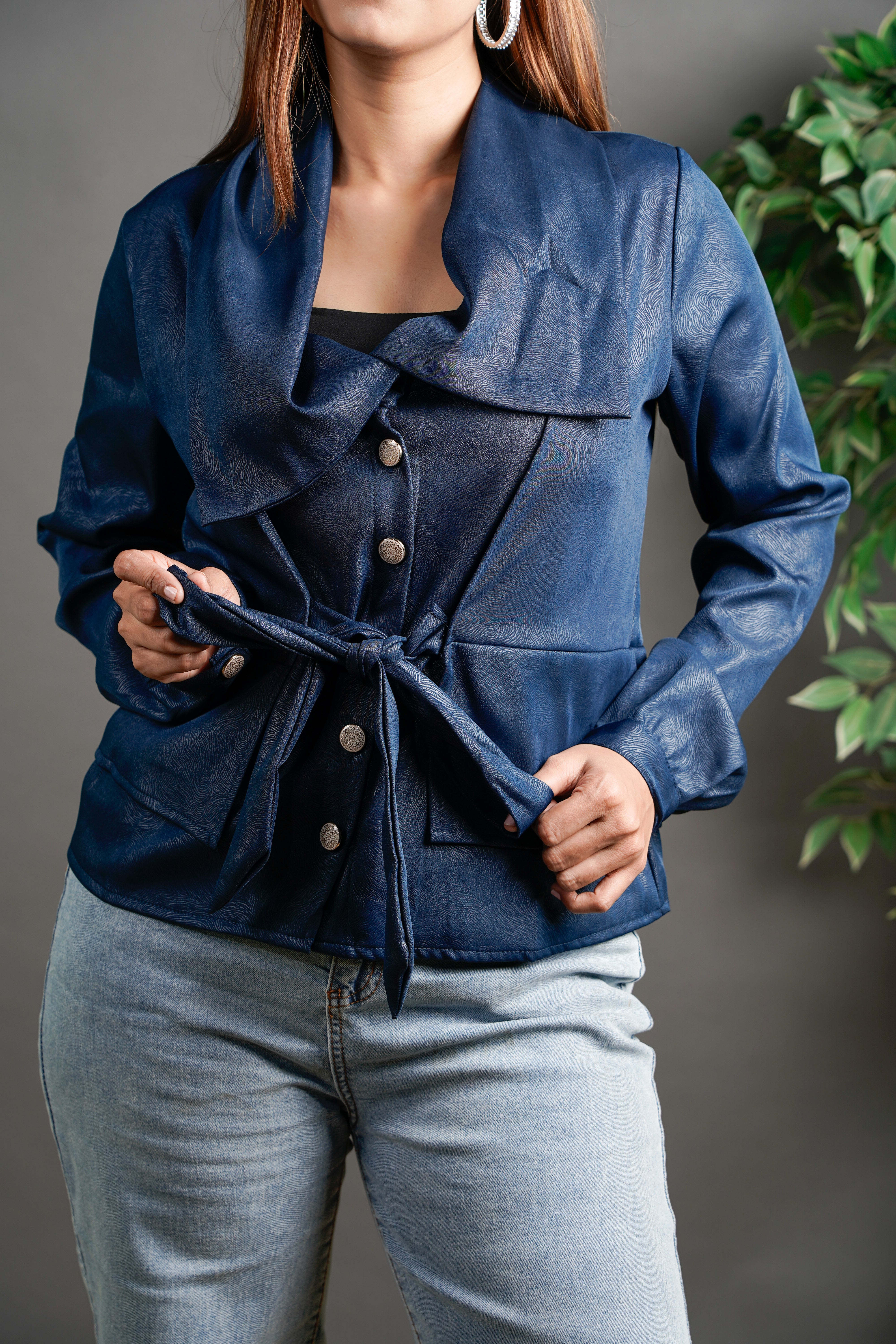 The Atelier Sculpted Navy Shirt