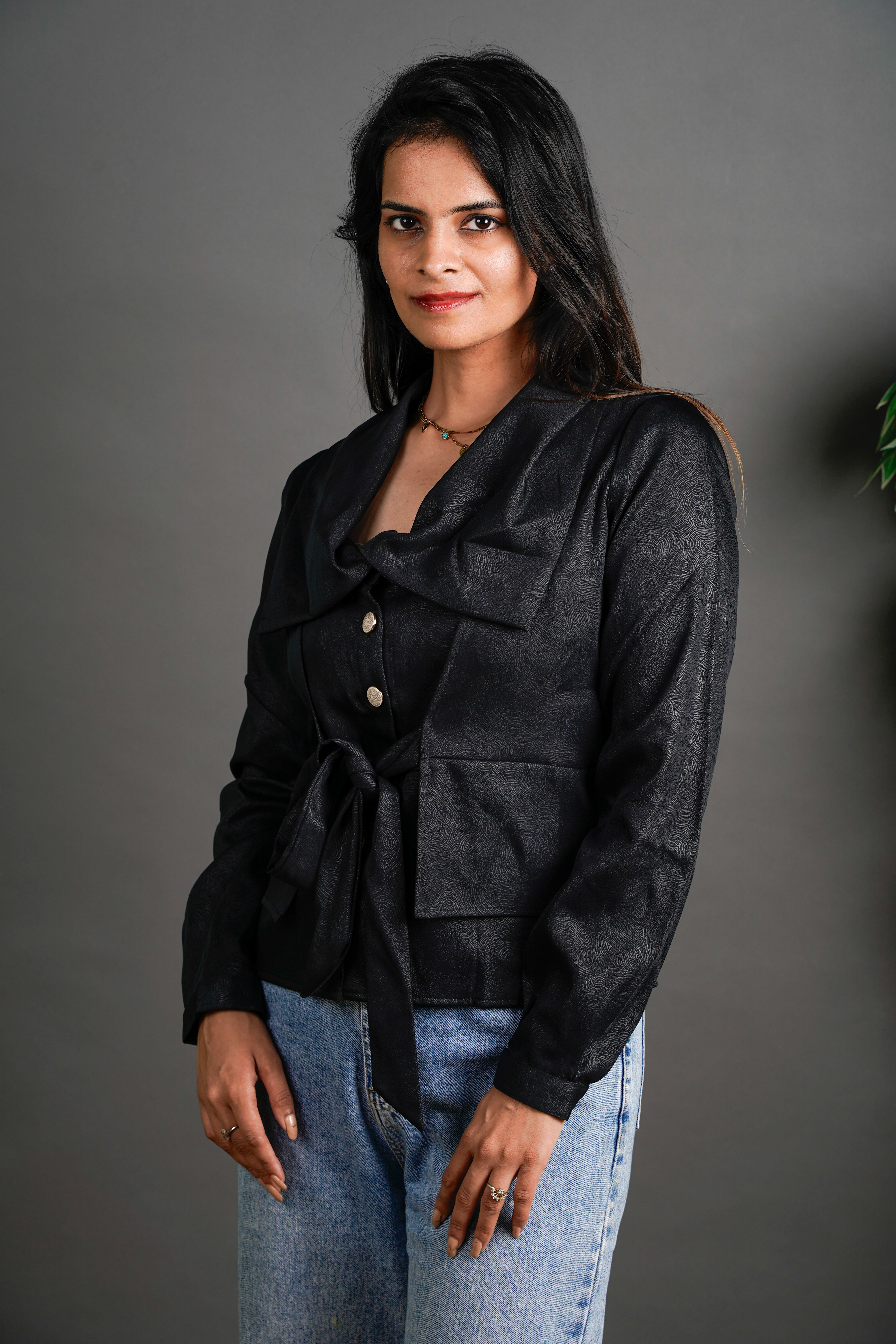 The Atelier Sculpted Black Shirt