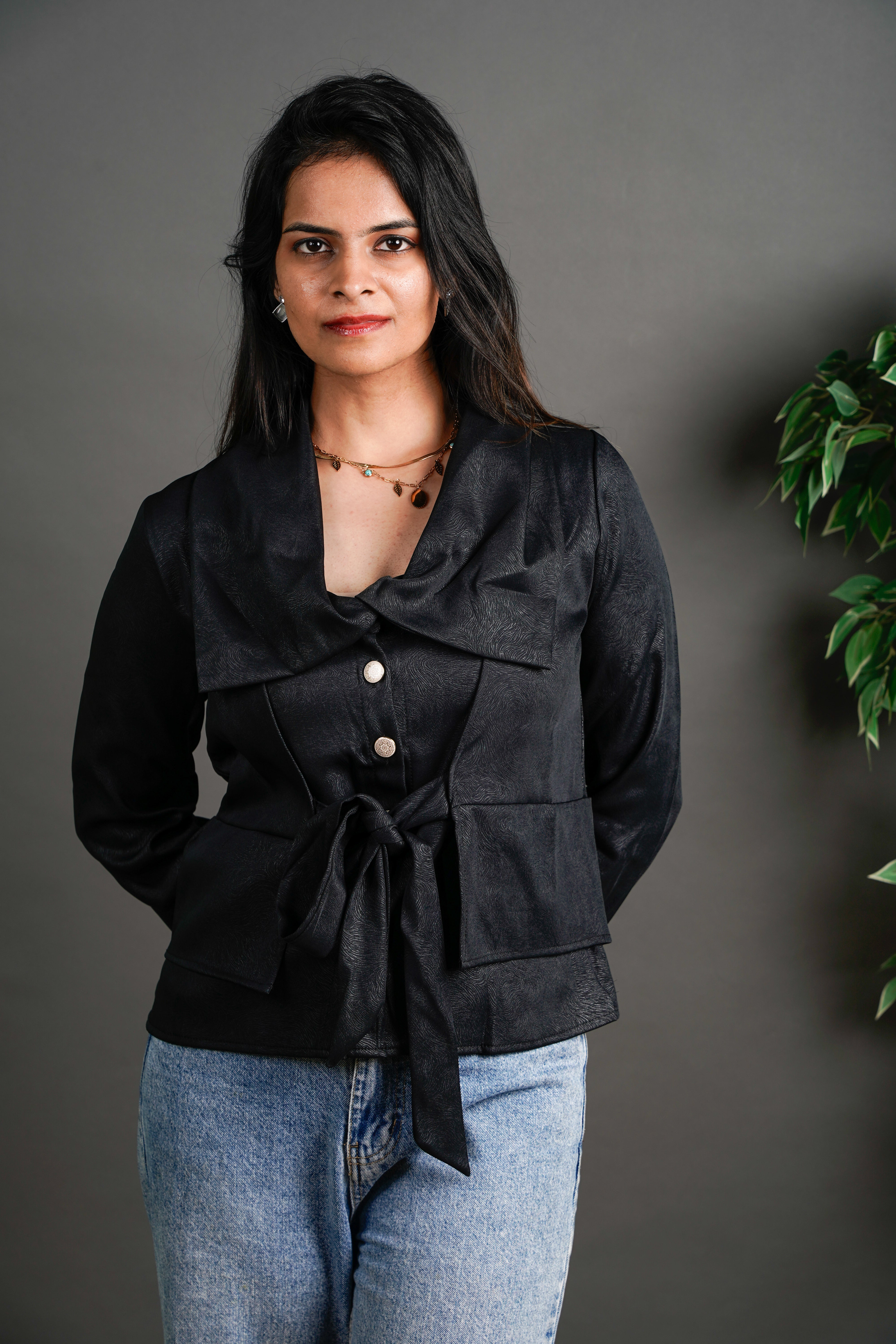 The Atelier Sculpted Black Shirt