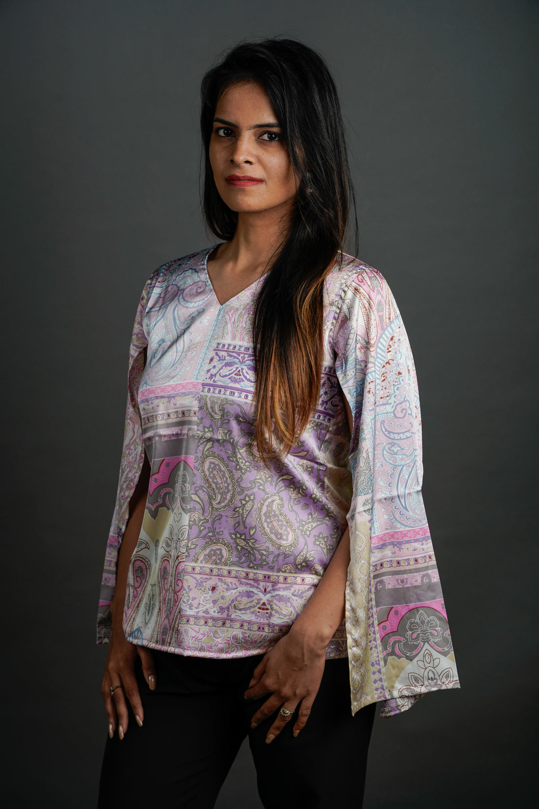 The Draped Statement Top Glimmering Silver