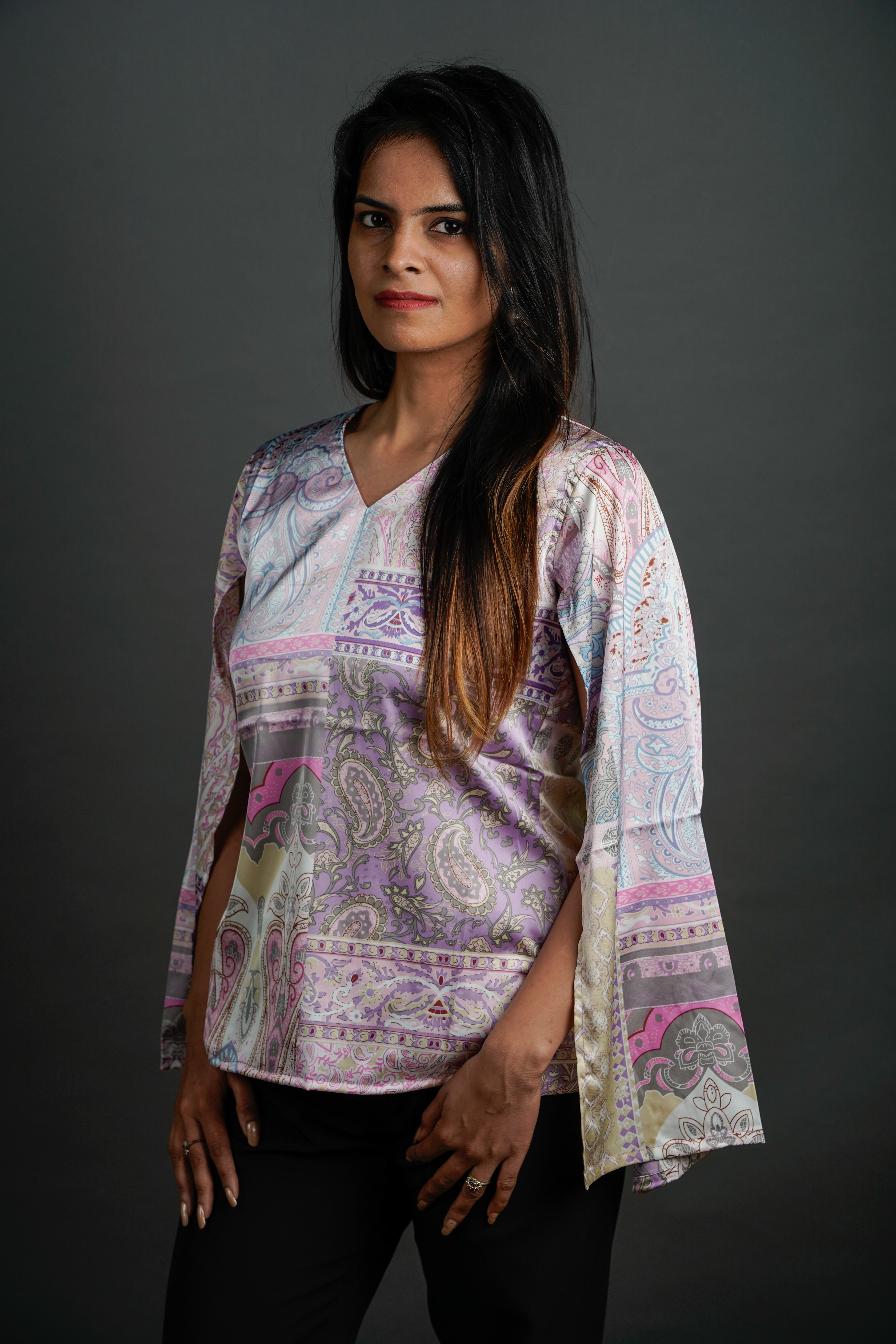 The Draped Statement Top Glimmering Silver