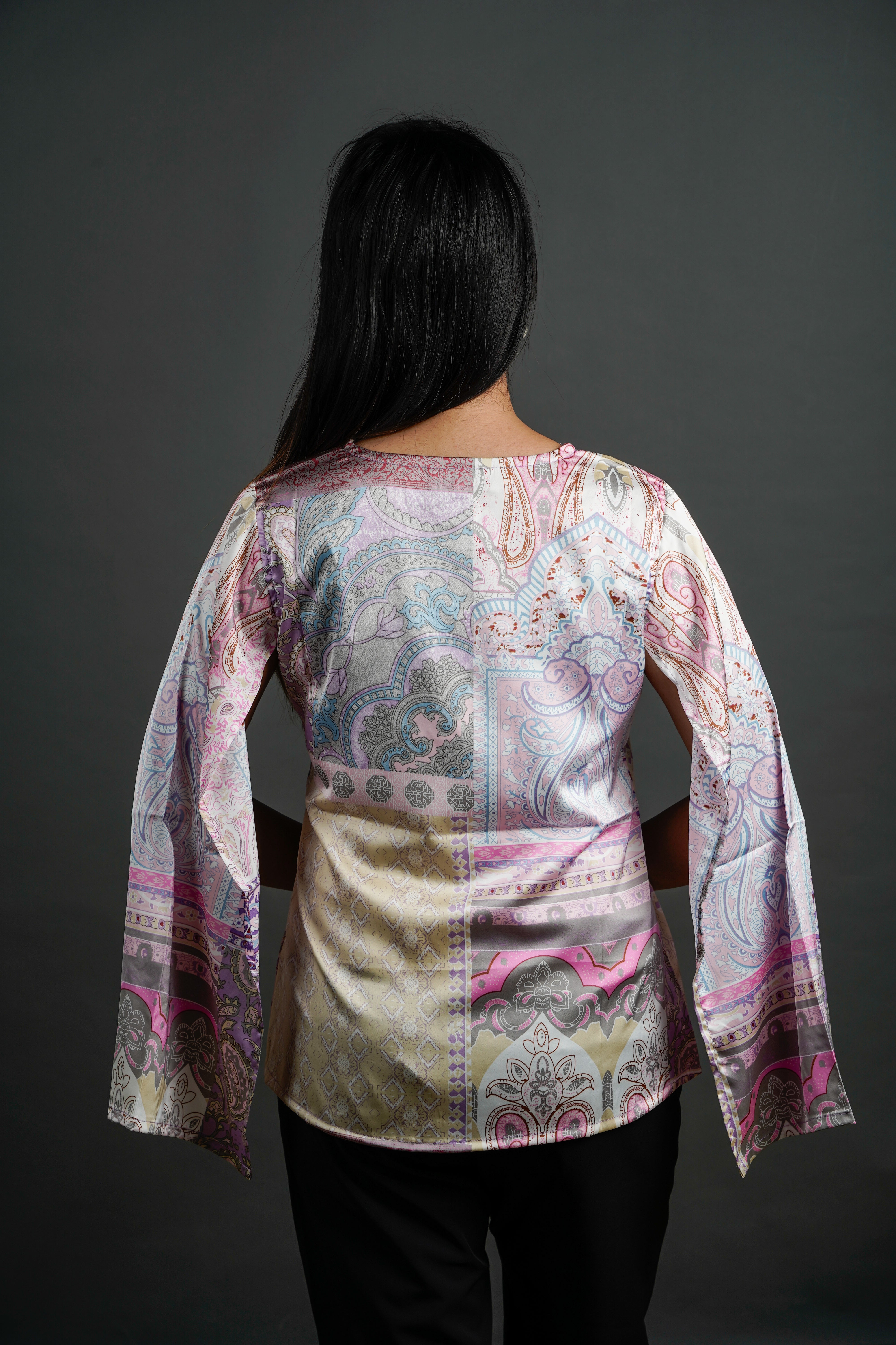 The Draped Statement Top Glimmering Silver