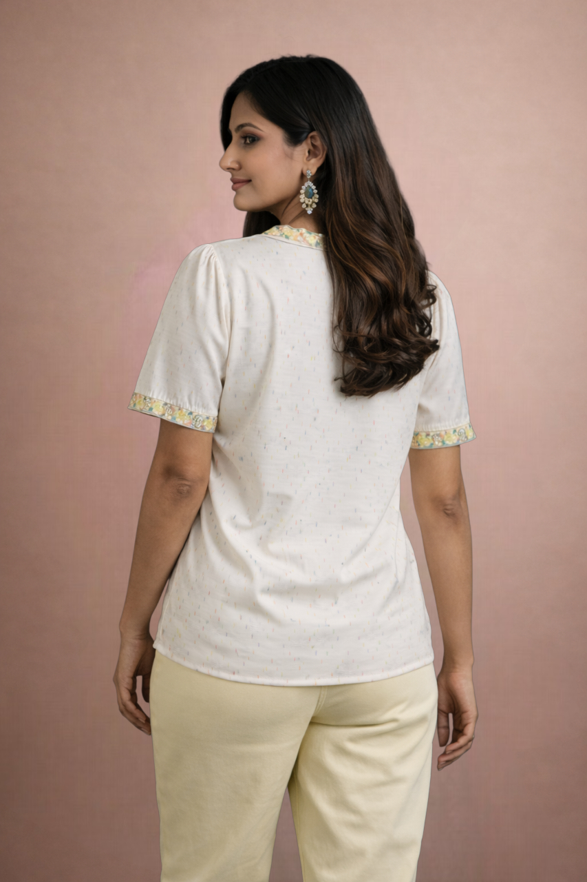 The Framed Linen Top