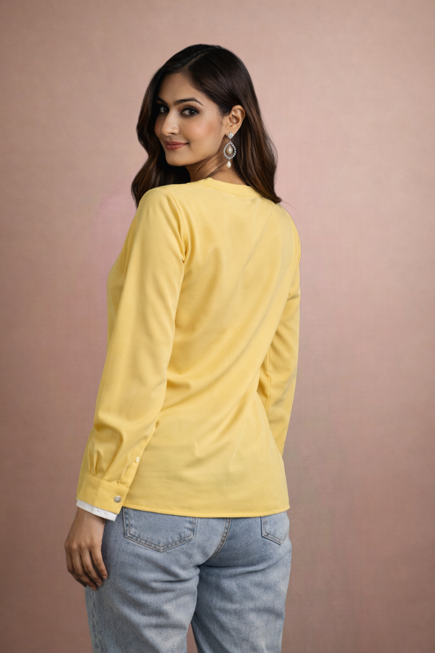 The Offset Collar Top