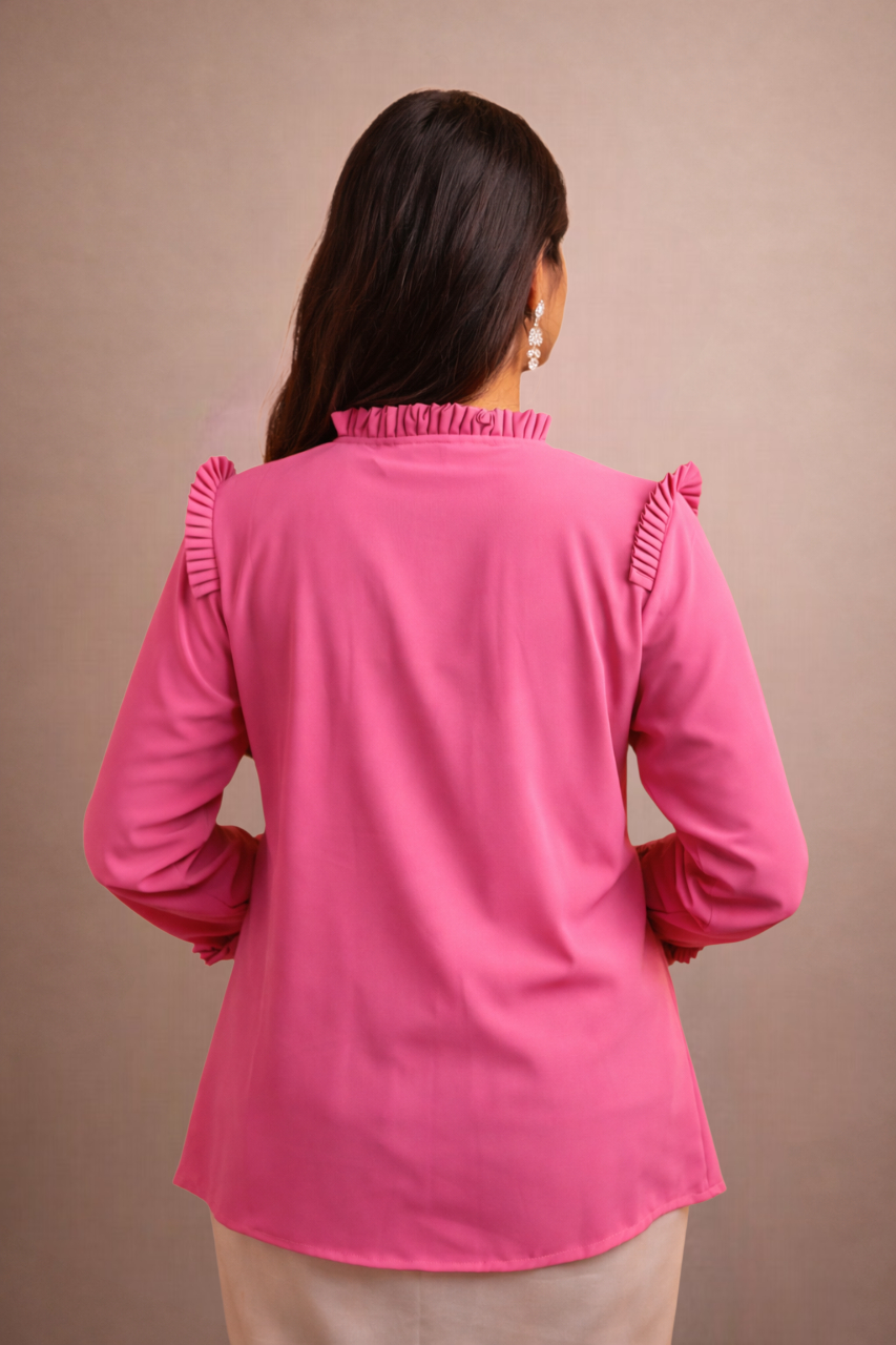 Pleated Power Shirt