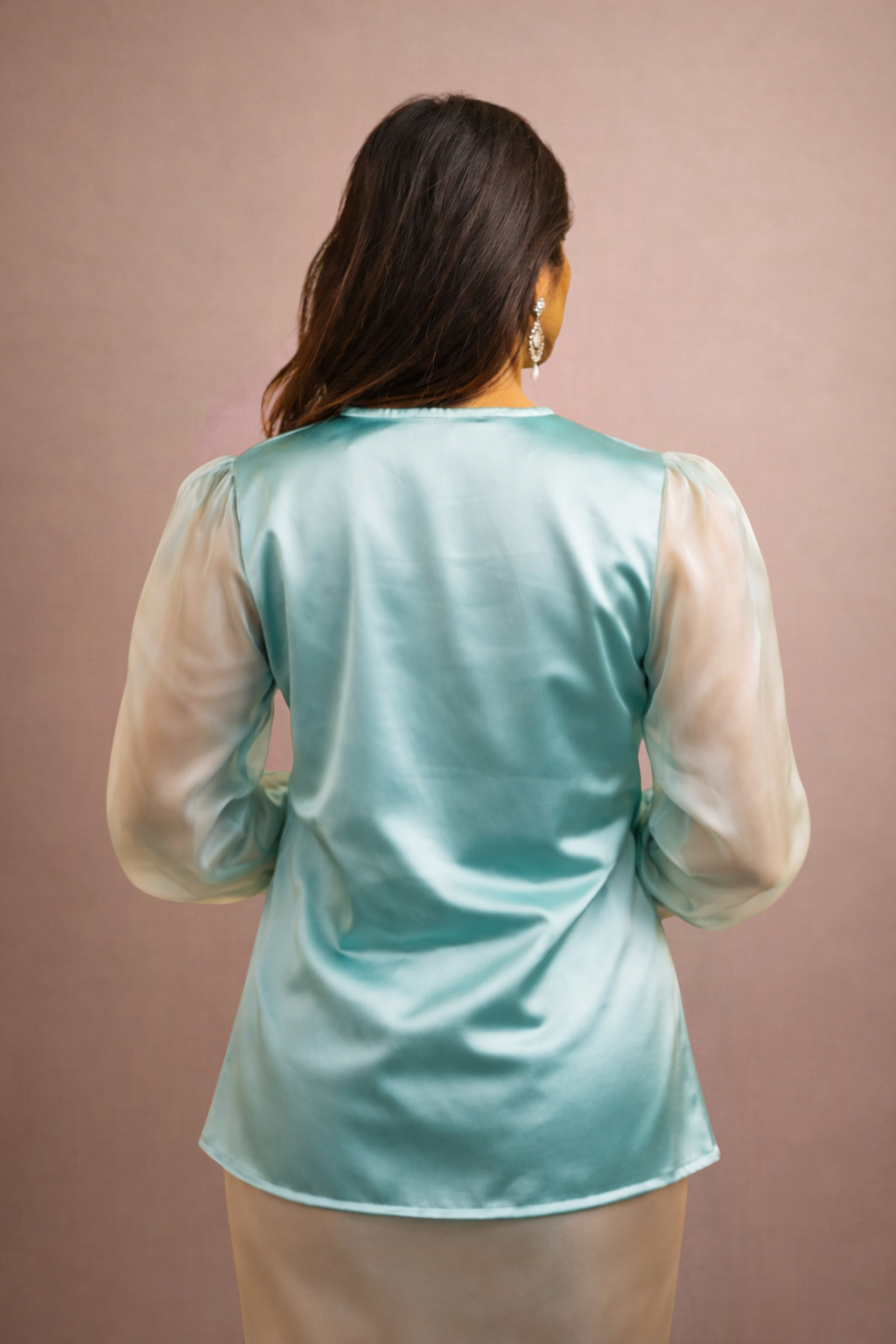 The Soft Authority Top Aqua Blue