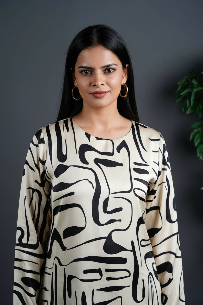 The Cuffed Print Top