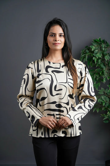 The Cuffed Print Top